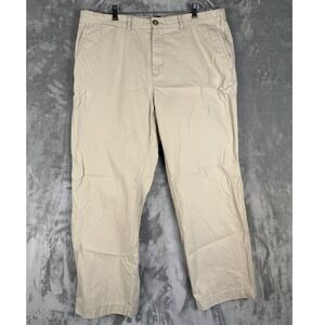 Y2K Tommy Hilfiger Mens Chino Pants Khaki Size 38x30 Flat‎ Front Casual Trousers